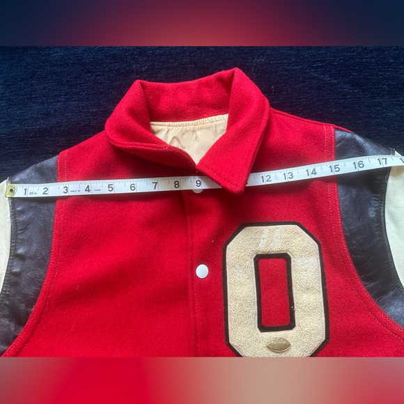 Vintage Varsity Football Bomber Jacket w/ Pin! Excellent Condition - Picture 7 of 9